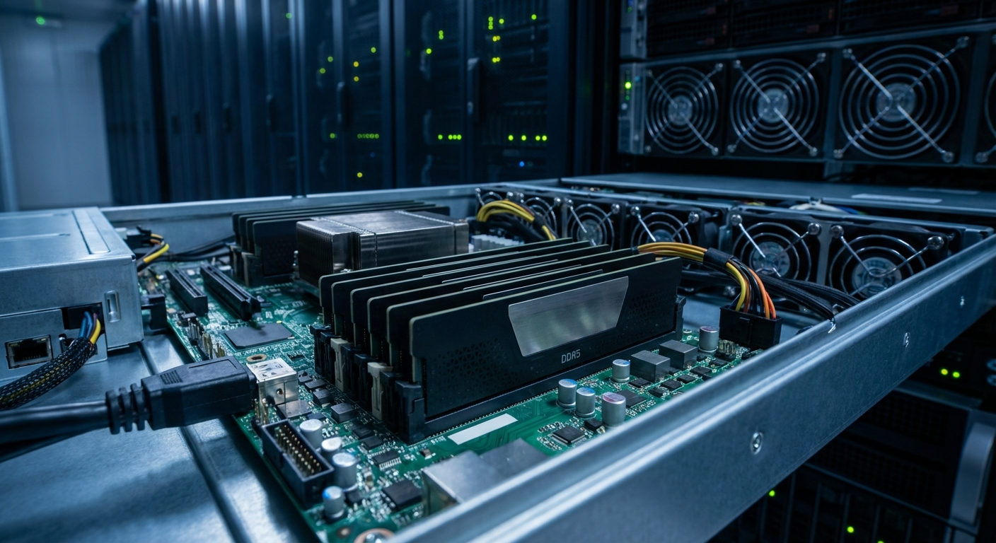 DDR5 RAM installed in server